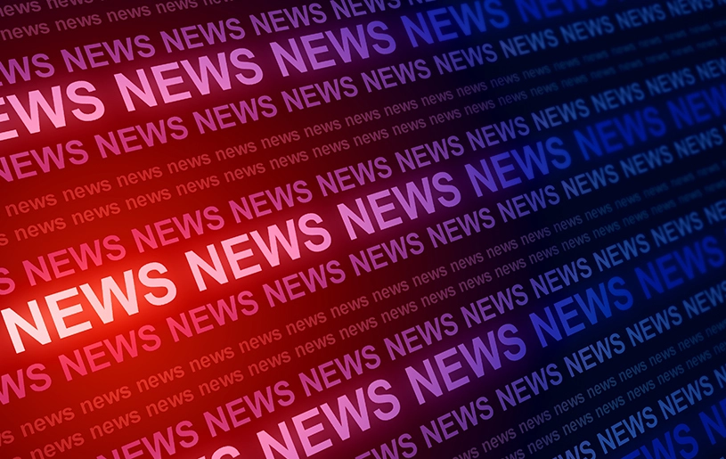 News in repetitive font